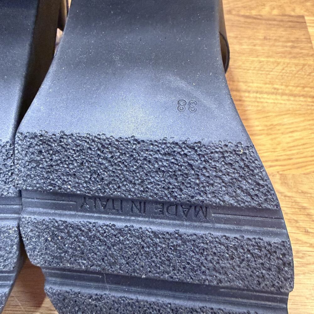 Steve Madden Black Platform Chunky Heel Sandals, size 7 - Picture 8 of 10
